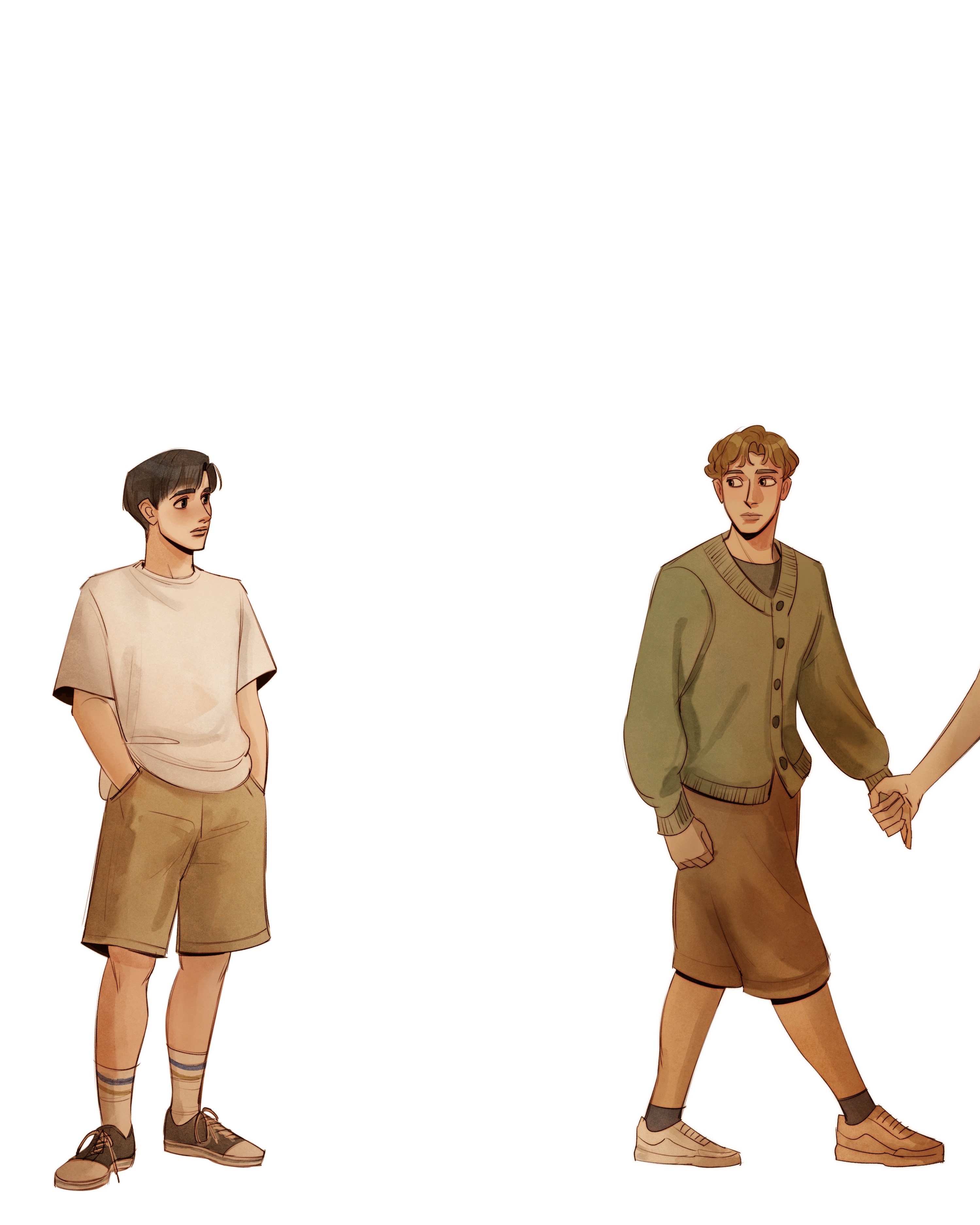 Character artwork for Leo and Morgan